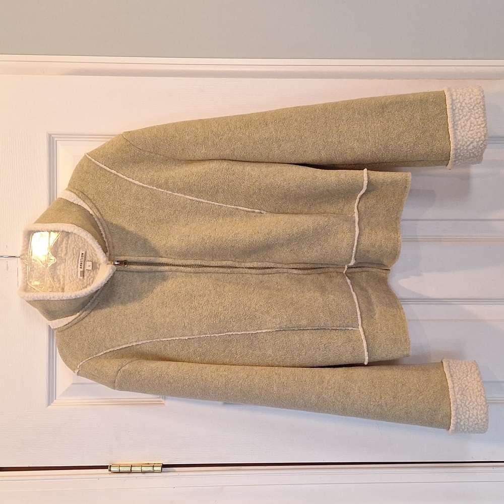 Women's light green sweater/jacket,  size L